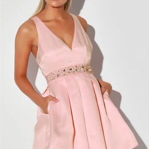 Lulus Like a Princess Beaded Skater Dress
